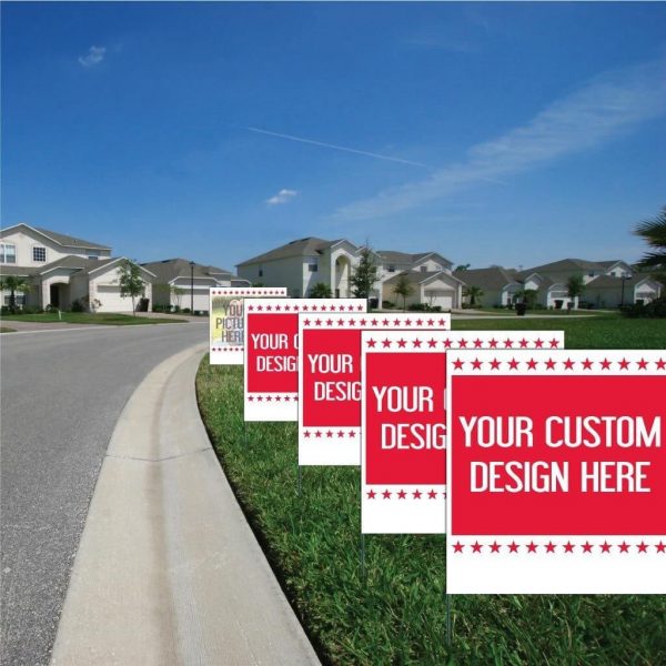 Sealed Posterboard Yard Signs with Frames